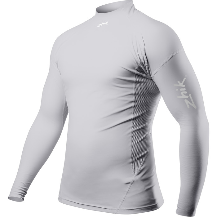 2024 Zhik Mens Eco UPF50+ Spandex Long Sleeve Rash Guard DTP-0063 - Platinum